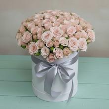 Цветочная композиция из Розы в шляпной коробке #REPLACE_PRED# Камбарке