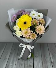 Букет цветов из:  Розы, Герберы и Хризантемы #REPLACE_PRED# Камбарке