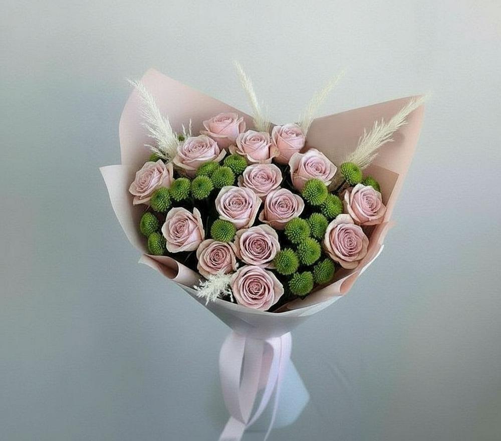 Букет цветов из: Розы и Хризантемы в Камбарке