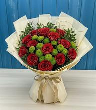 Букет цветов из:  Розы и Хризантемы в Камбарке