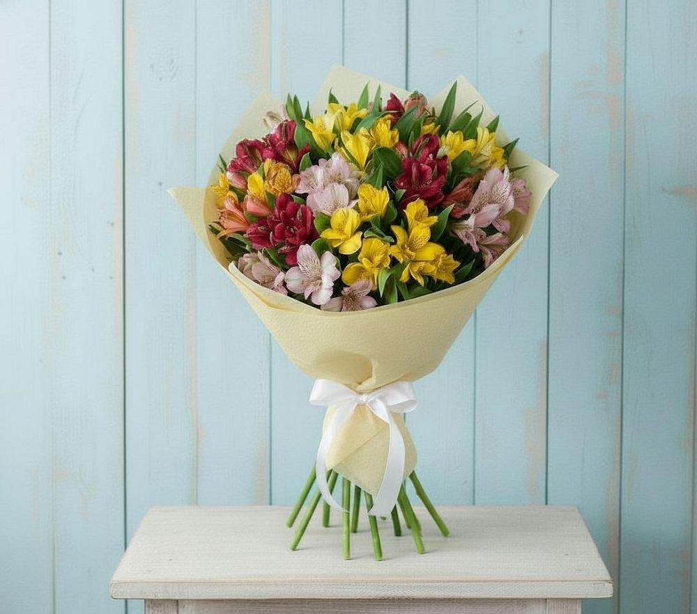 Букет цветов из: Альстромерии в Камбарке