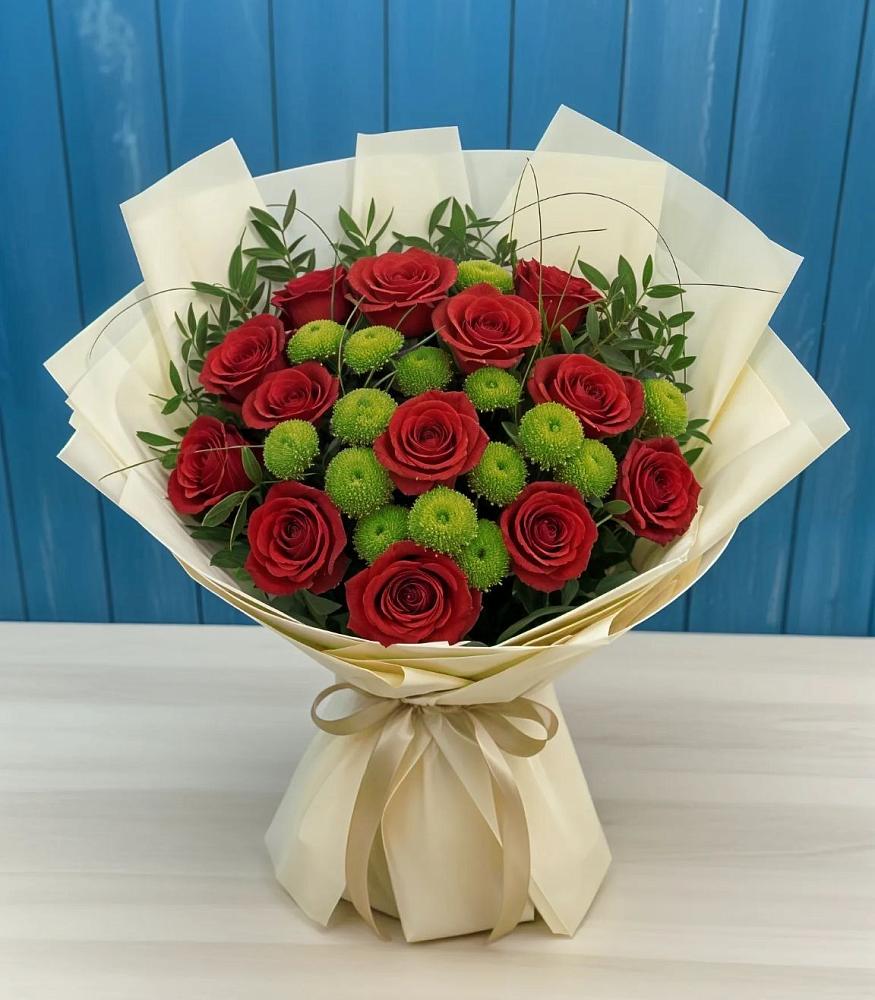 Букет цветов из: Розы и Хризантемы в Камбарке